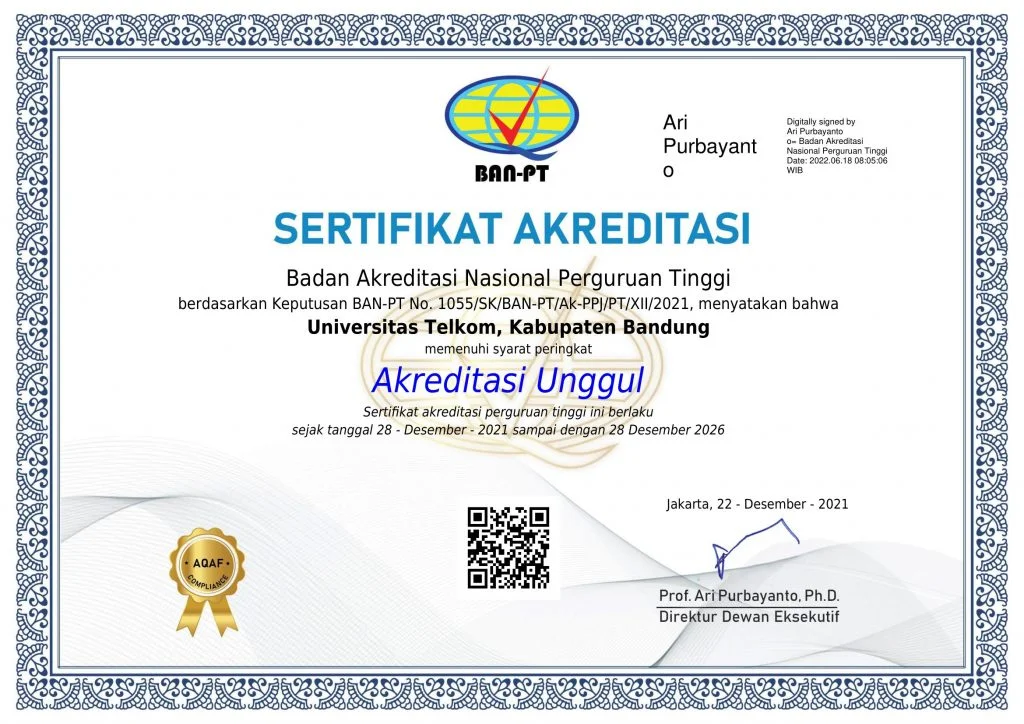 AKREDITASI PERGURUAN TINGGI TELKOM UNIVERSITY
